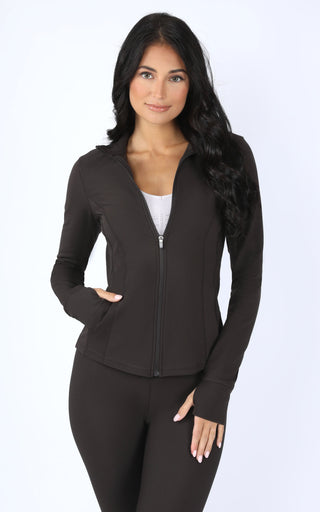 Interlink Ribbed Princess Seam Performance Jacket - 90 Degree by Reflex