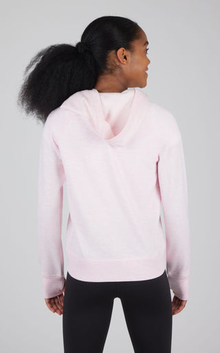 Girls Brushed Full Zip Hooded Jacket - 90 Degree by Reflex
