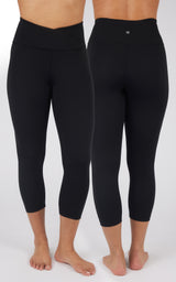 2 PK Interlock Crossover & Everyday Capris - 90 Degree by Reflex