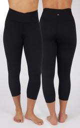 2 PK Interlock Crossover & Everyday Capris - 90 Degree by Reflex