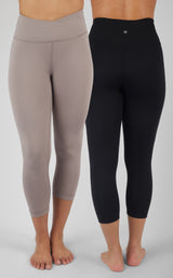 2 PK Interlock Crossover & Everyday Capris - 90 Degree by Reflex