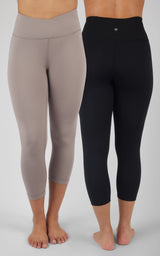 2 PK Interlock Crossover & Everyday Capris - 90 Degree by Reflex