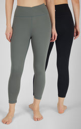 2 PK Interlock Crossover & Everyday Capris - 90 Degree by Reflex