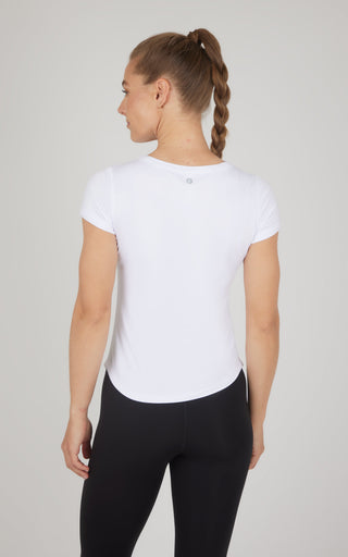 2 PK Super Soft Synergy High Crew Neck Short Sleeve Top and Crew Neck Top - 90 Degree by Reflex