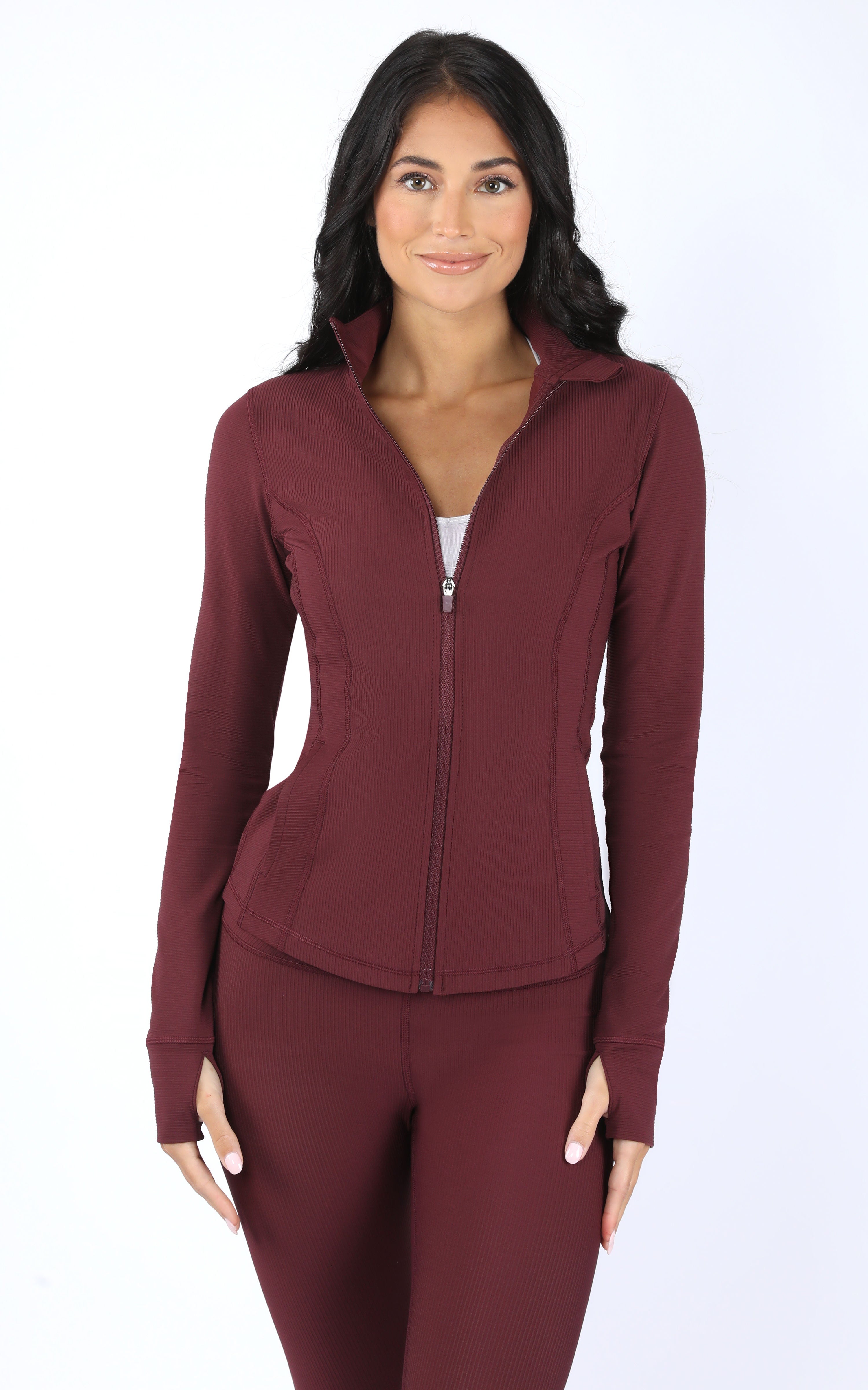 Interlink Ribbed Princess Seam Performance Jacket - 90 Degree by Reflex