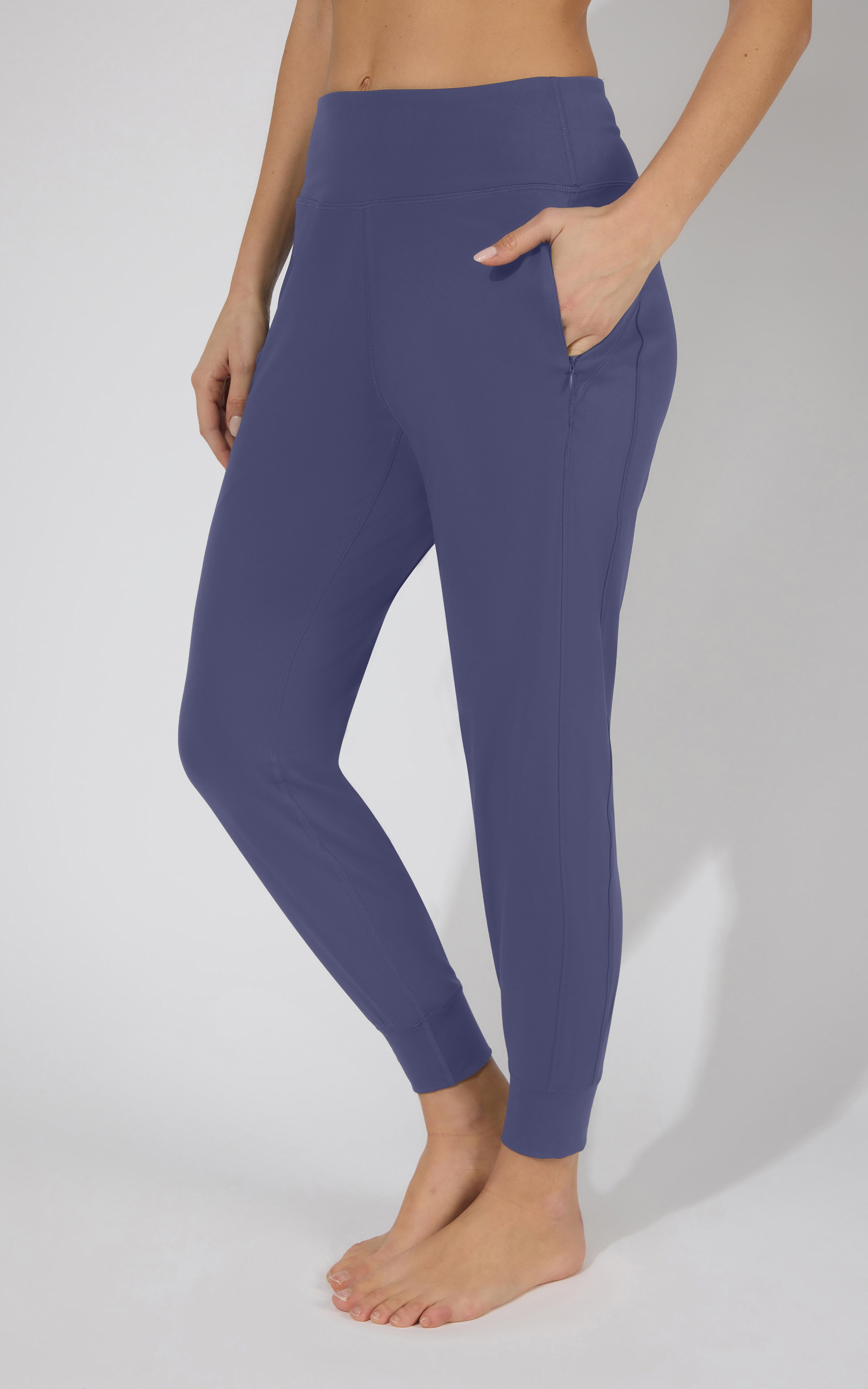 Interlock Zipper Pockets Greenwich Jogger - Our Linen Story - 90 Degree by Reflex