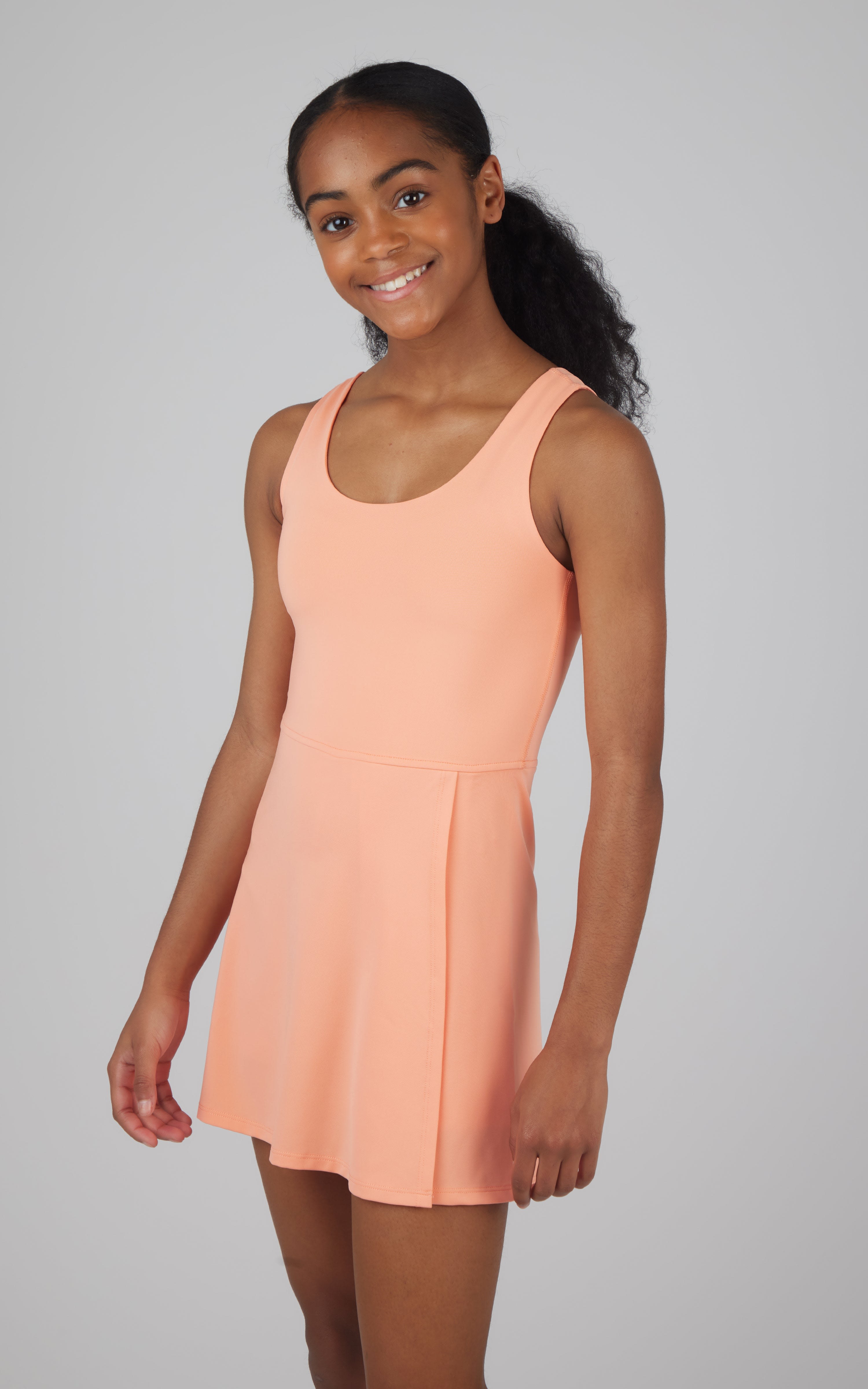 Girls Double Tee Tennis Dress - 90 Degree by Reflex