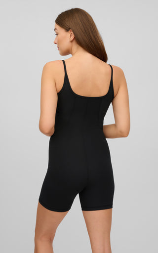 Illusion Ribbed Short Romper
