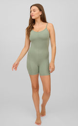 Illusion Ribbed Short Romper