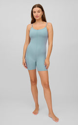 Illusion Ribbed Short Romper