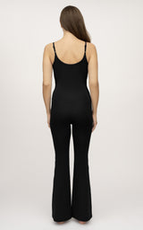 Illusion Ribbed Flare Jumpsuit - 90 Degree by Reflex