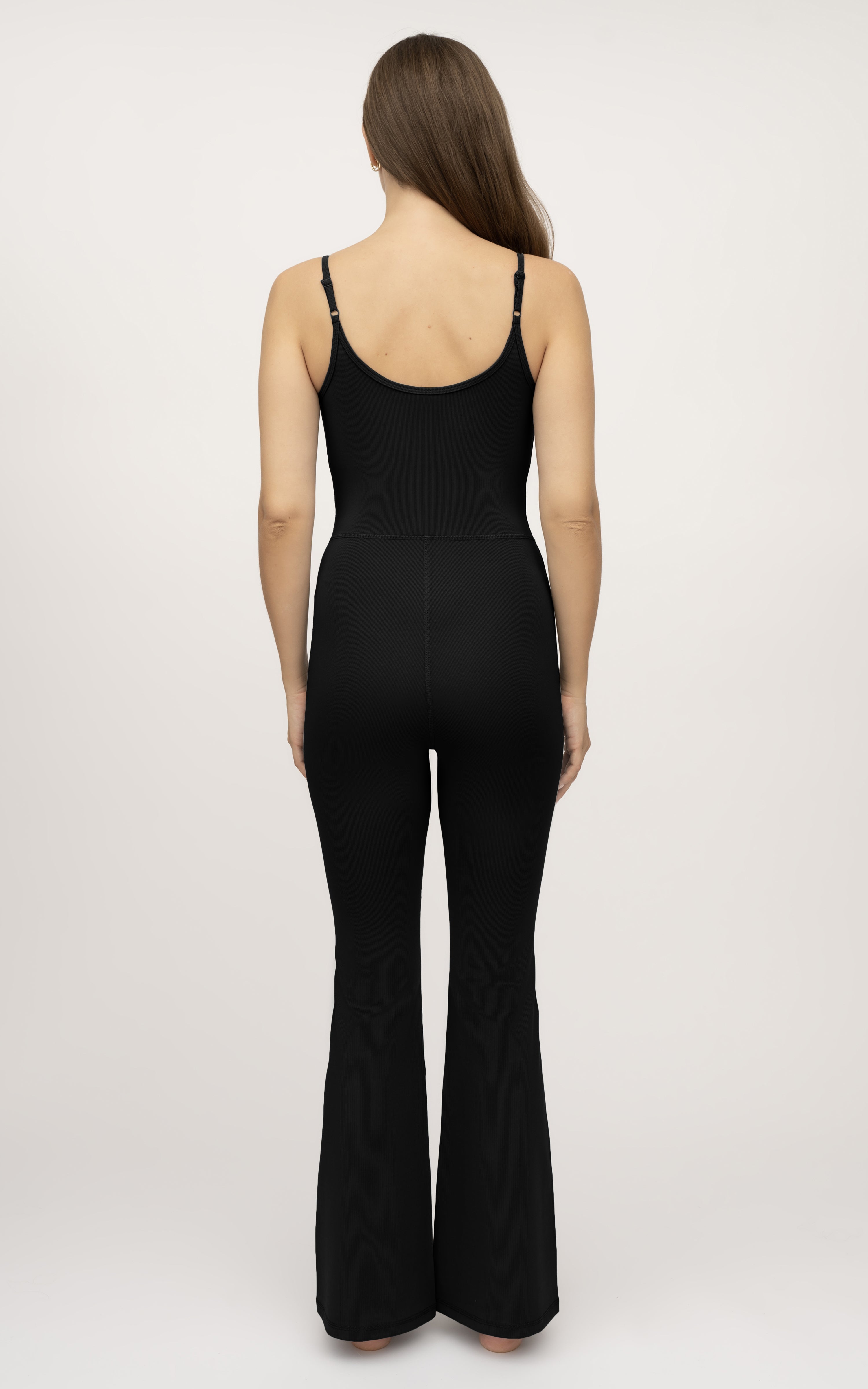 Illusion Ribbed Flare Jumpsuit - 90 Degree by Reflex