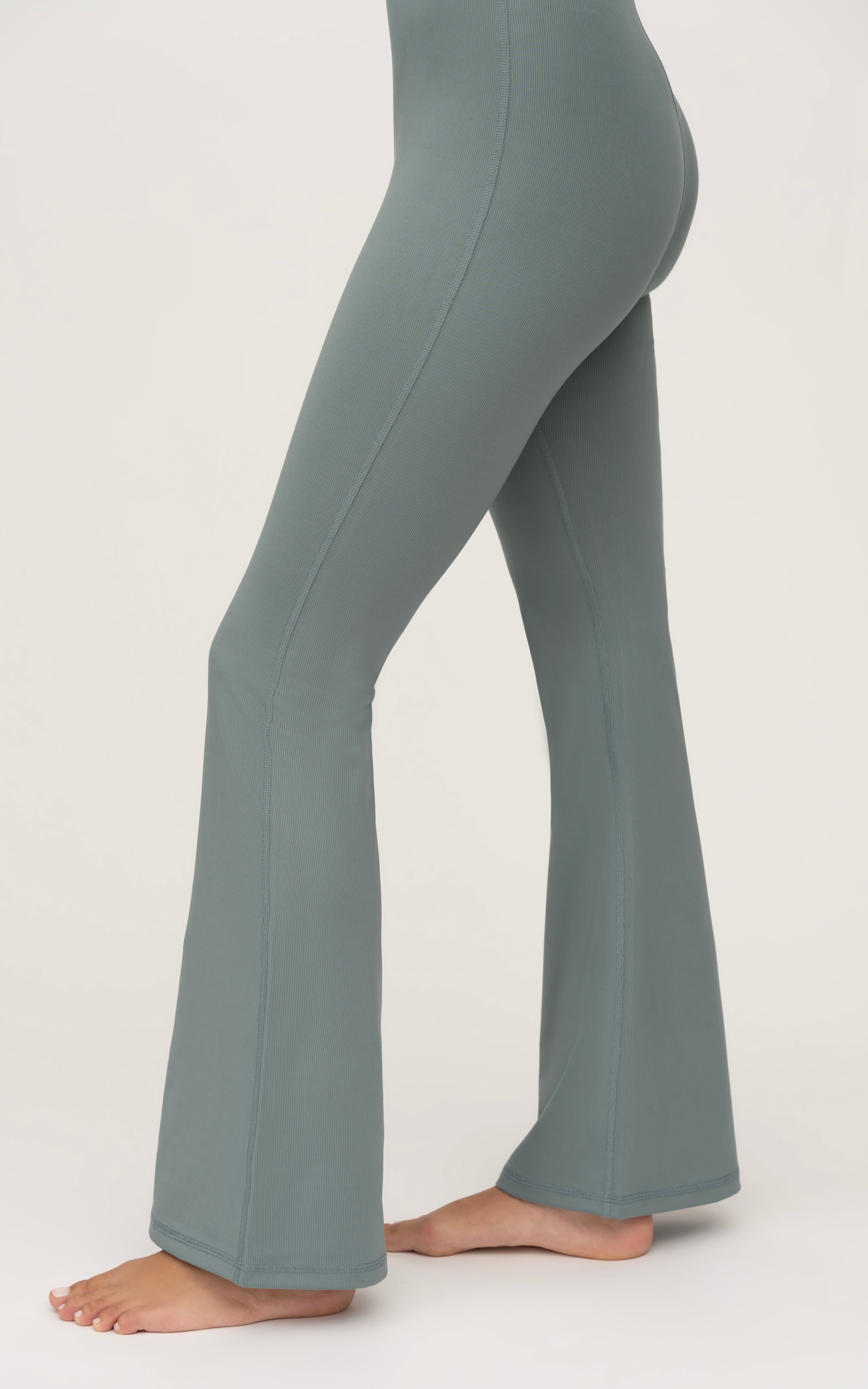 Illusion Ribbed Flare Jumpsuit - 90 Degree by Reflex