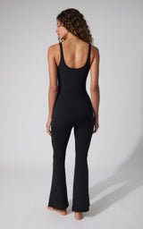 Felix Ribbed Scarlett Flare Jumpsuit -Our Cafe Story - 90 Degree by Reflex