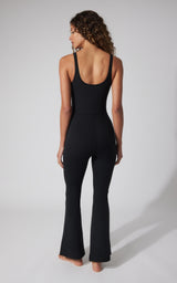 Felix Ribbed Scarlett Flare Jumpsuit - 90 Degree by Reflex