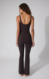 Felix Ribbed Scarlett Flare Jumpsuit - 90 Degree by Reflex