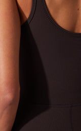 Felix Ribbed Scarlett Flare Jumpsuit -Our Cafe Story - 90 Degree by Reflex
