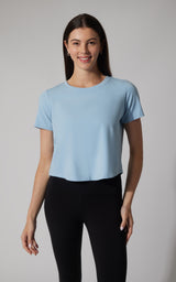 2 PK Airlite Cotton Boxy Cropped Short Sleeve Tee