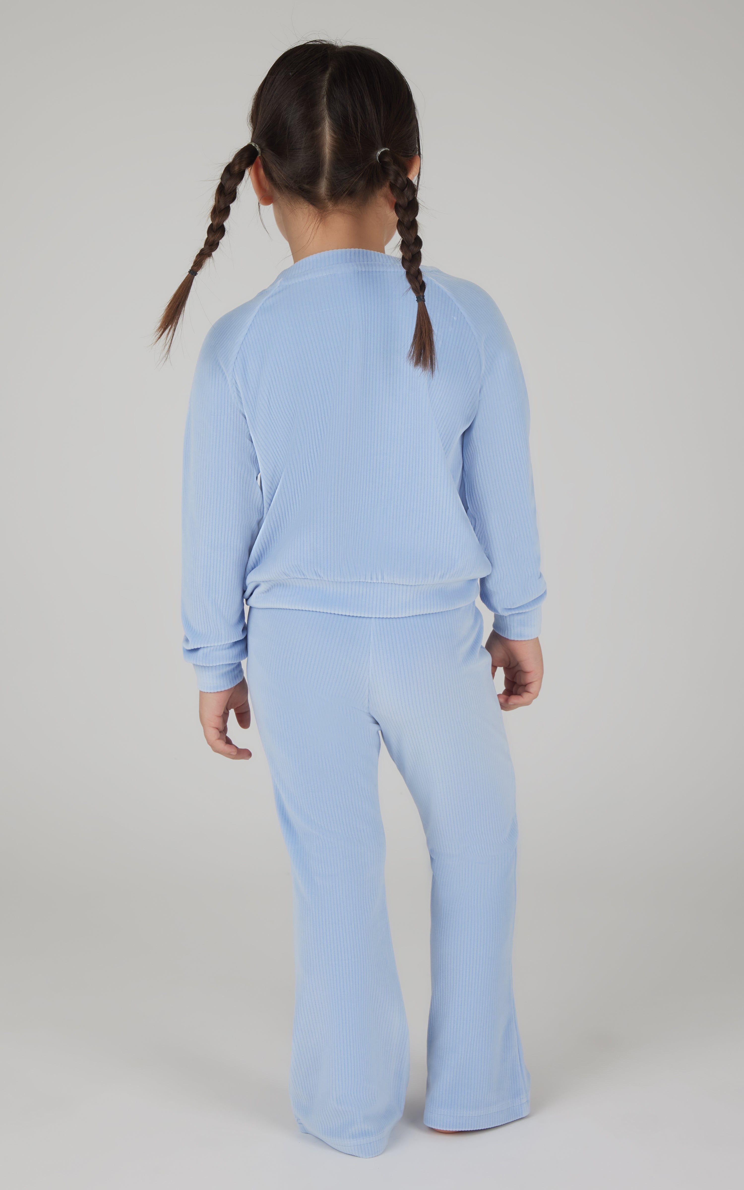 4-6X 2 PC Ribbed Velour Top and Flare Leg Pant - 90 Degree by Reflex
