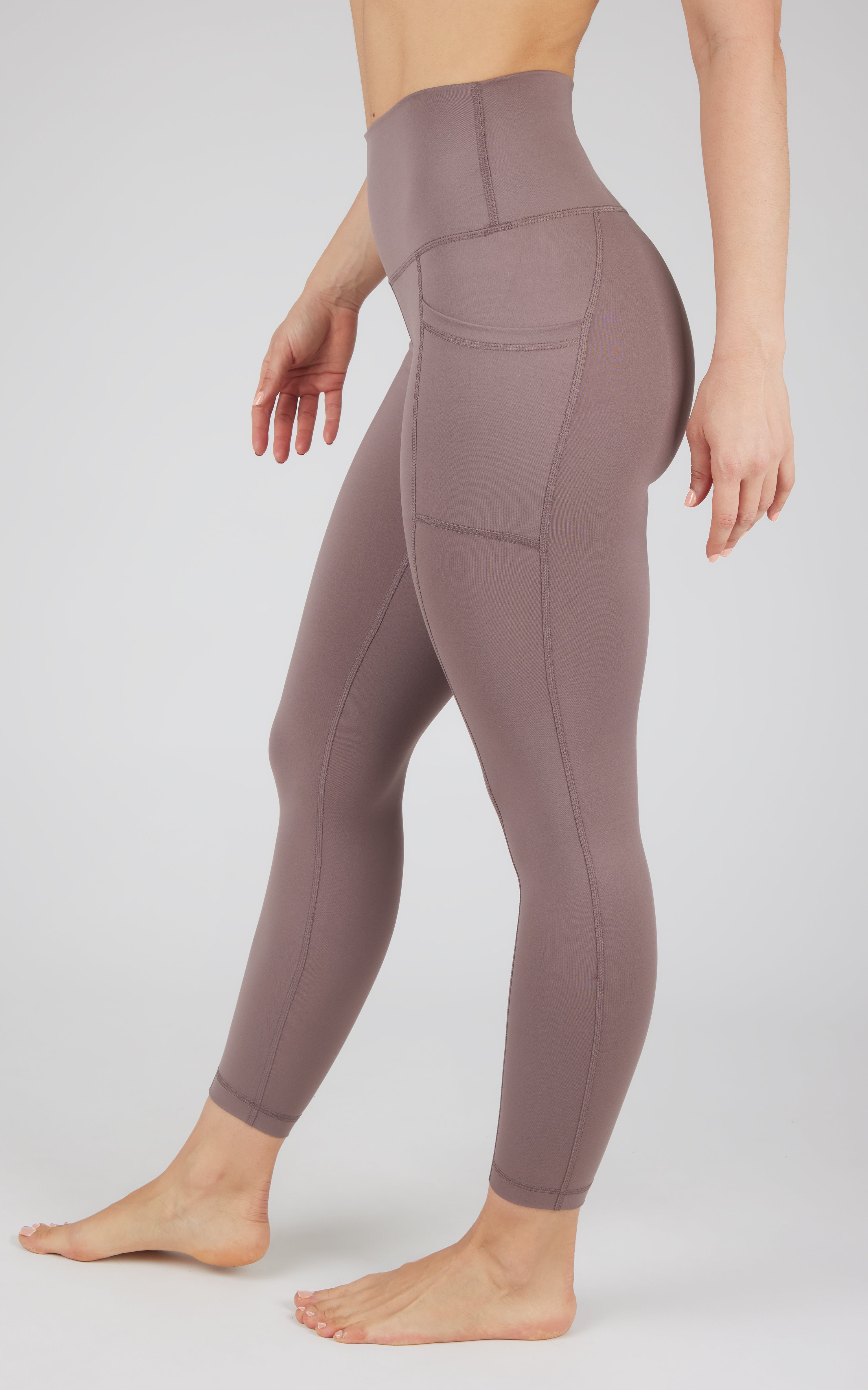 Lux Elastic Free High Waist Side Pocket 7/8 Ankle - 90 Degree by Reflex