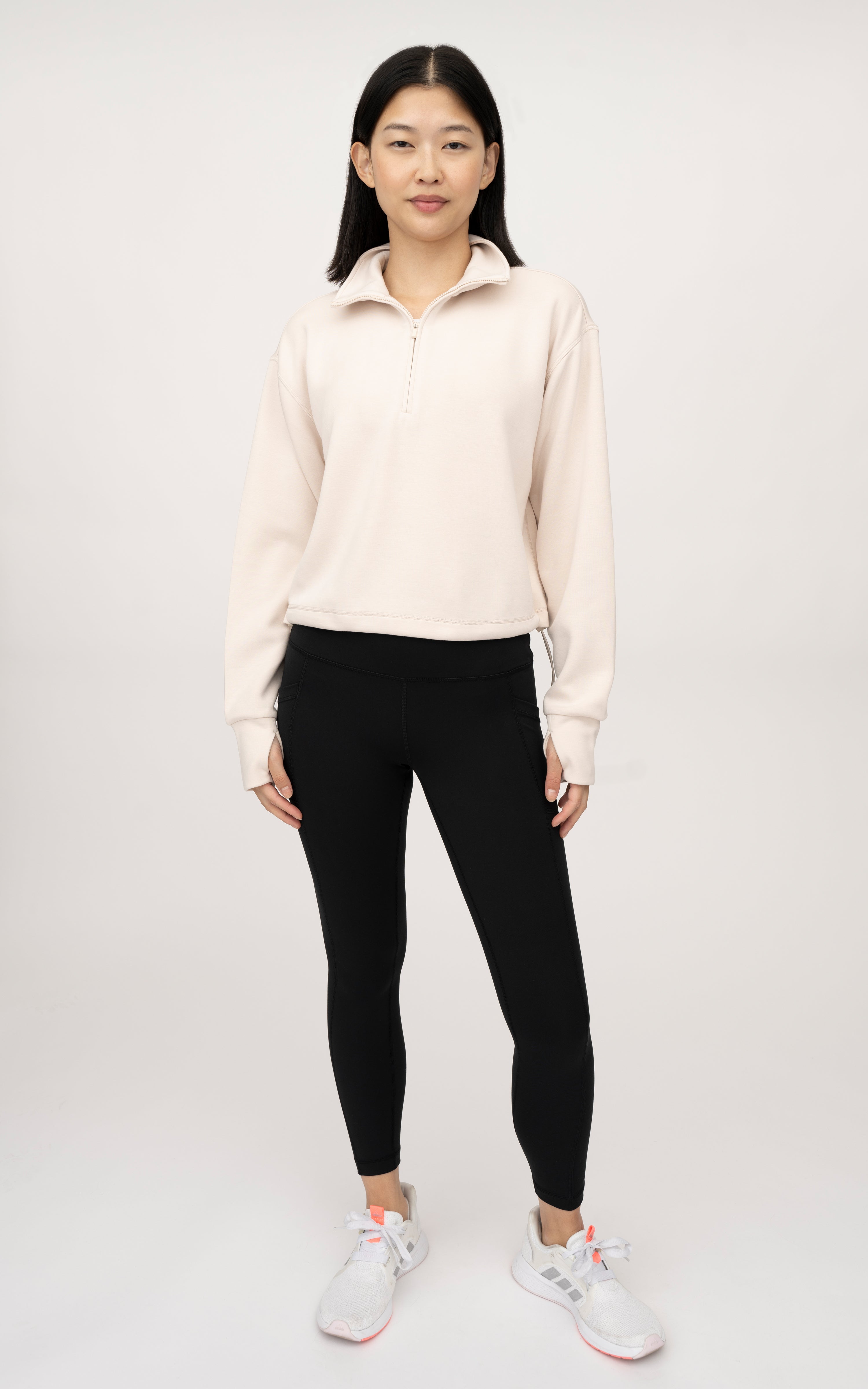Softlite Scuba Modal Delilah Long Sleeve Half Zip Sweatshirt