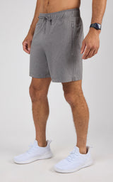 Men's 2-Tone Htr. 7" Endurance Shorts with 2 Front Zip Pockets & Tonal Drawcord - 90 Degree by Reflex