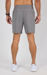 Men's 2-Tone Htr. 7" Endurance Shorts with 2 Front Zip Pockets & Tonal Drawcord - 90 Degree by Reflex