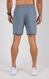 Men's 2-Tone Htr. 7" Endurance Shorts with 2 Front Zip Pockets & Tonal Drawcord - 90 Degree by Reflex