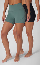 2 PK Wonderlink Elastic Free 5" Pocket Bike Short and Everyday Elastic Free 5" Short - 90 Degree by Reflex