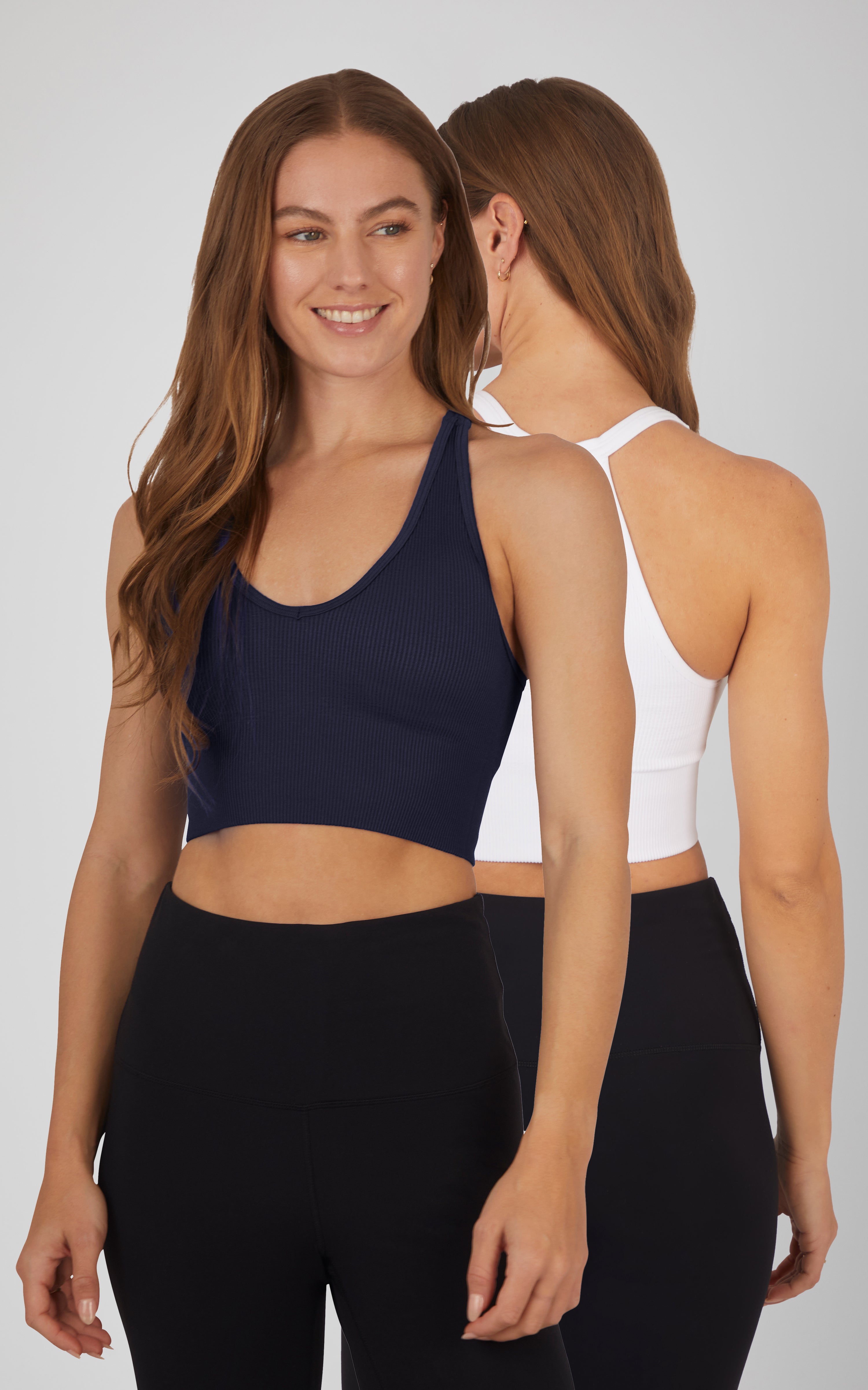 2 PK Ribbed Bralette - Our Earthy Story - 90 Degree by Reflex