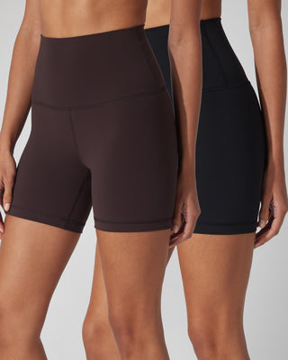 2 PK Skn Everyday 5" Super High Elastic Free Waist Short