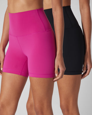2 PK Skn Everyday 5" Super High Elastic Free Waist Short