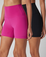 2 PK Skn Everyday 5" Super High Elastic Free Waist Short