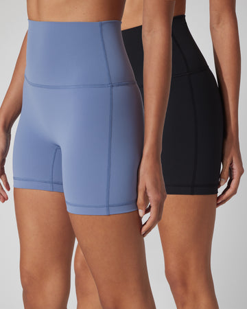 2 PK Skn 5" Super Hi Elastic Free Waist No Front Seam Short