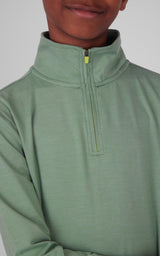 Boys Quarter Zip Pullover Sweatshirt - 90 Degree by Reflex