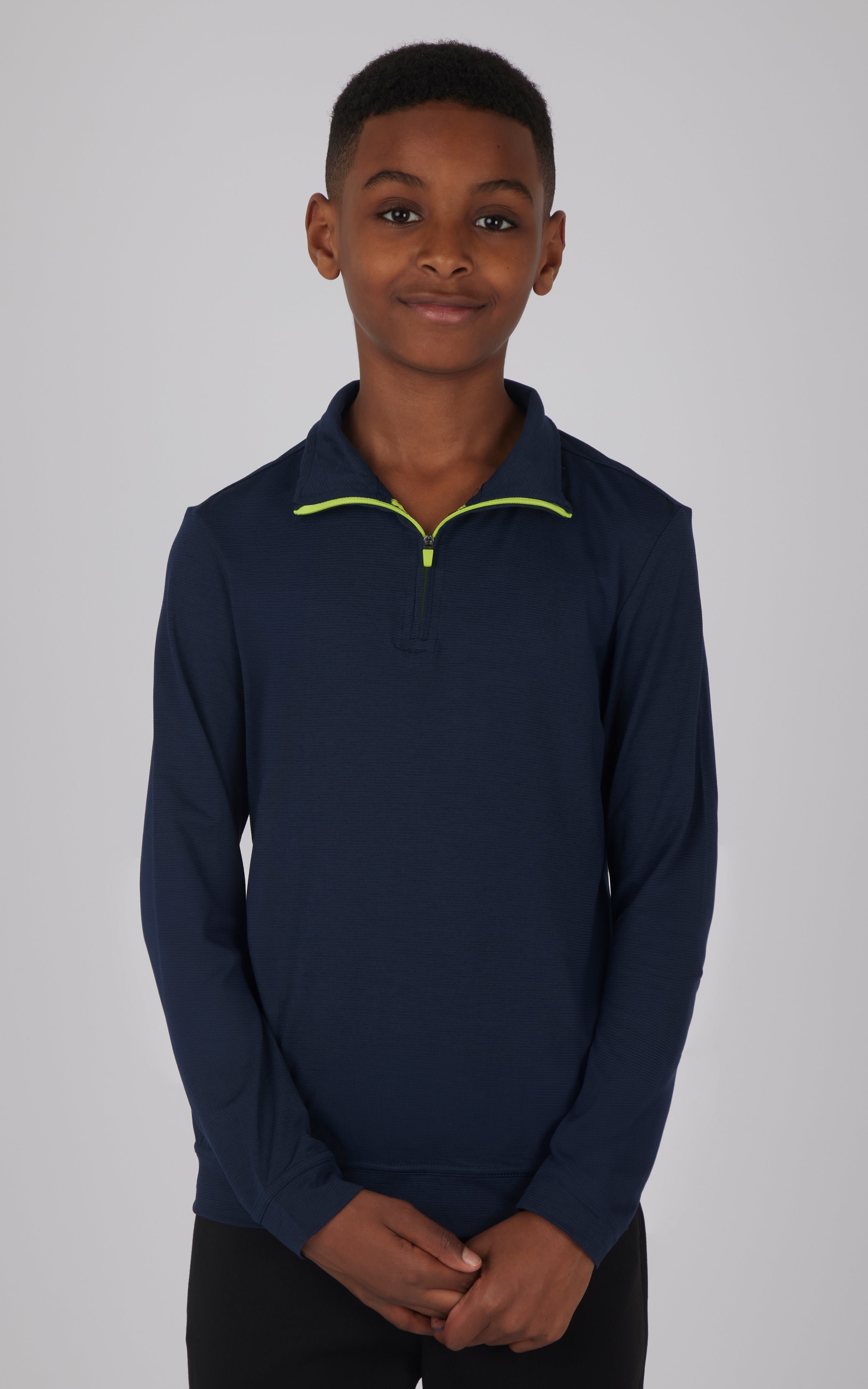 Boys Quarter Zip Pullover Sweatshirt
