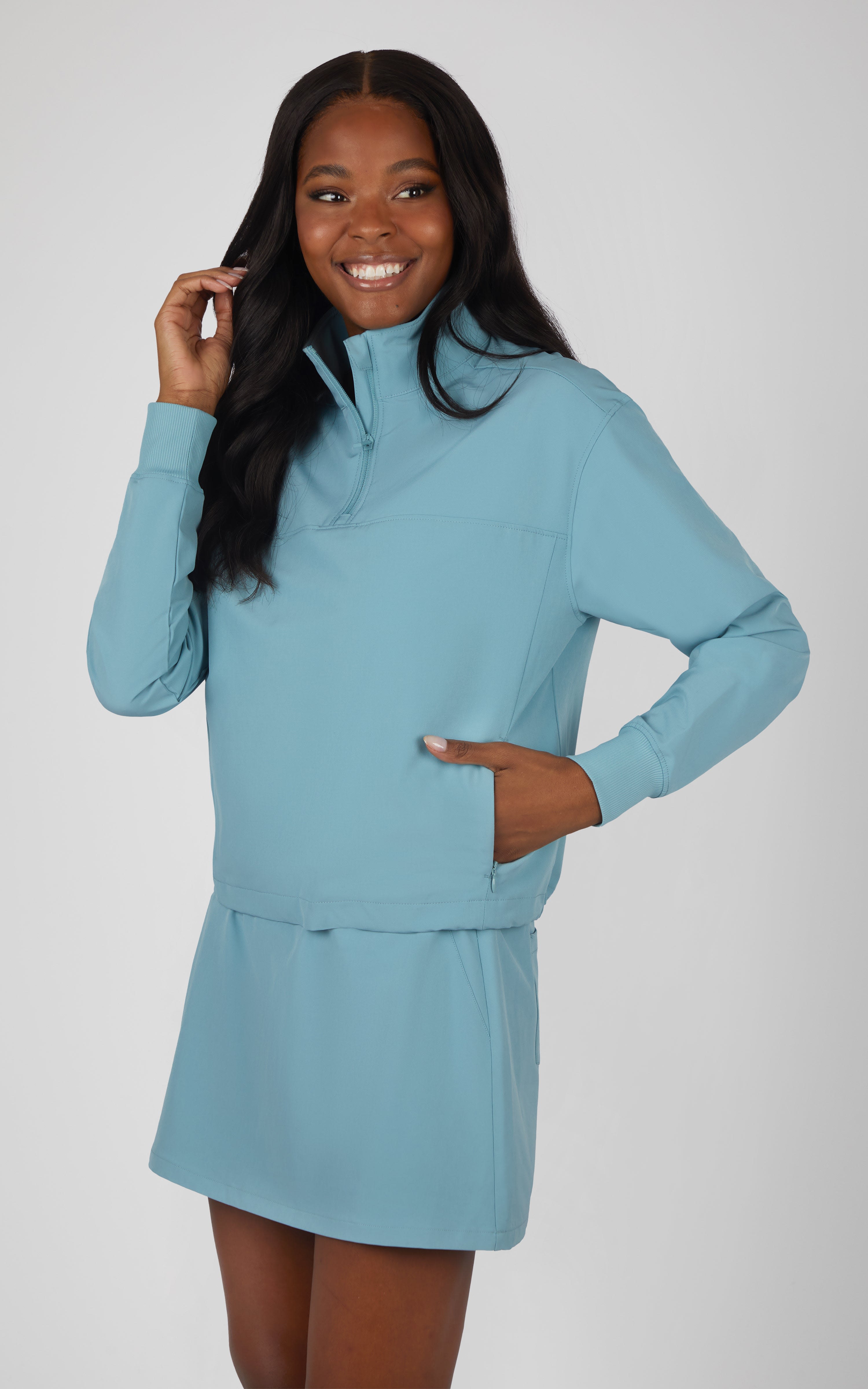 Citylite Half Zip Cinched Hem Jacket - 90 Degree by Reflex