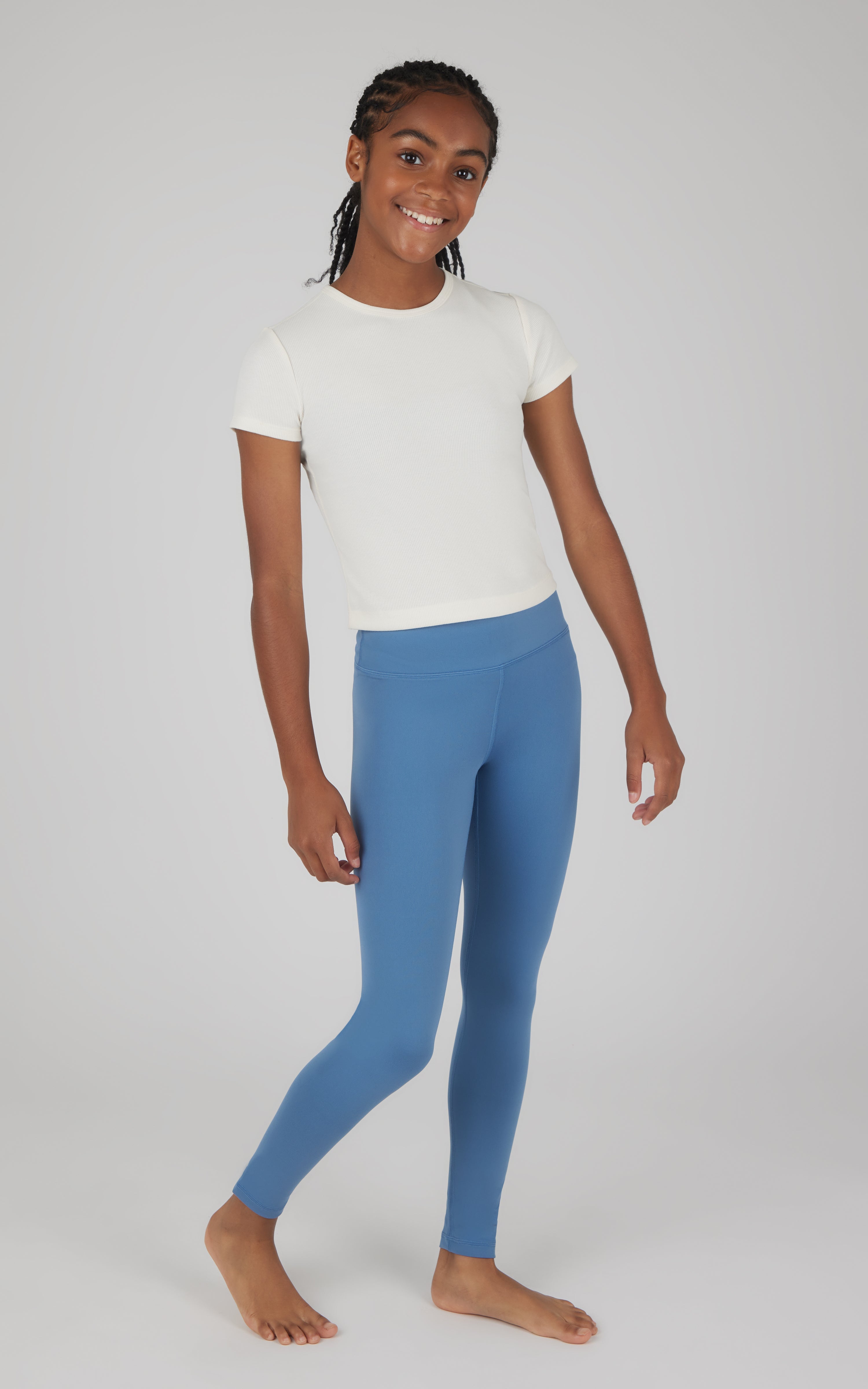 Girls 2 Pack  Interlock Everyday Full Length Legging and Everyday Interlock High Waist Flared Pant - 90 Degree by Reflex