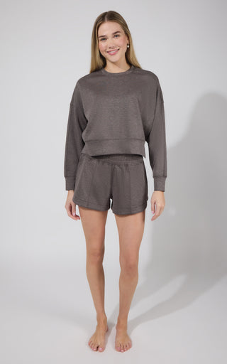 Softlite Pullover Sweatshirt and Short Set - 90 Degree by Reflex