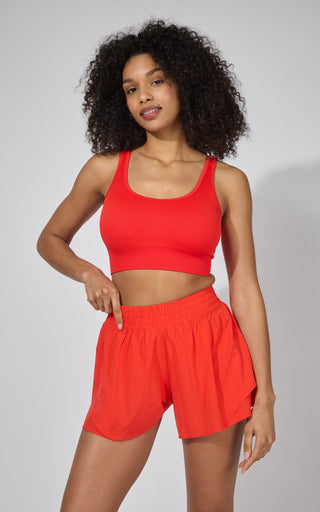 Seamless Rib Celise Bra & Short Set - 90 Degree by Reflex