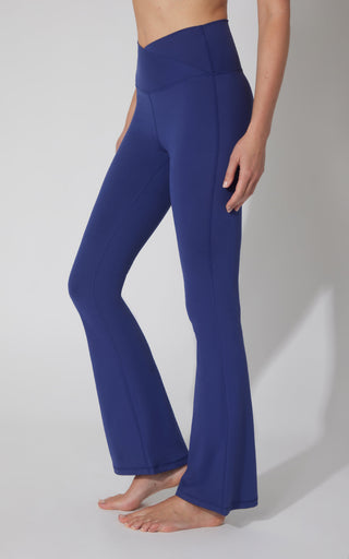 Lux Madison Crossover Elastic Free Waist 31 1/2 inch Flare Leg Pant - 90 Degree by Reflex