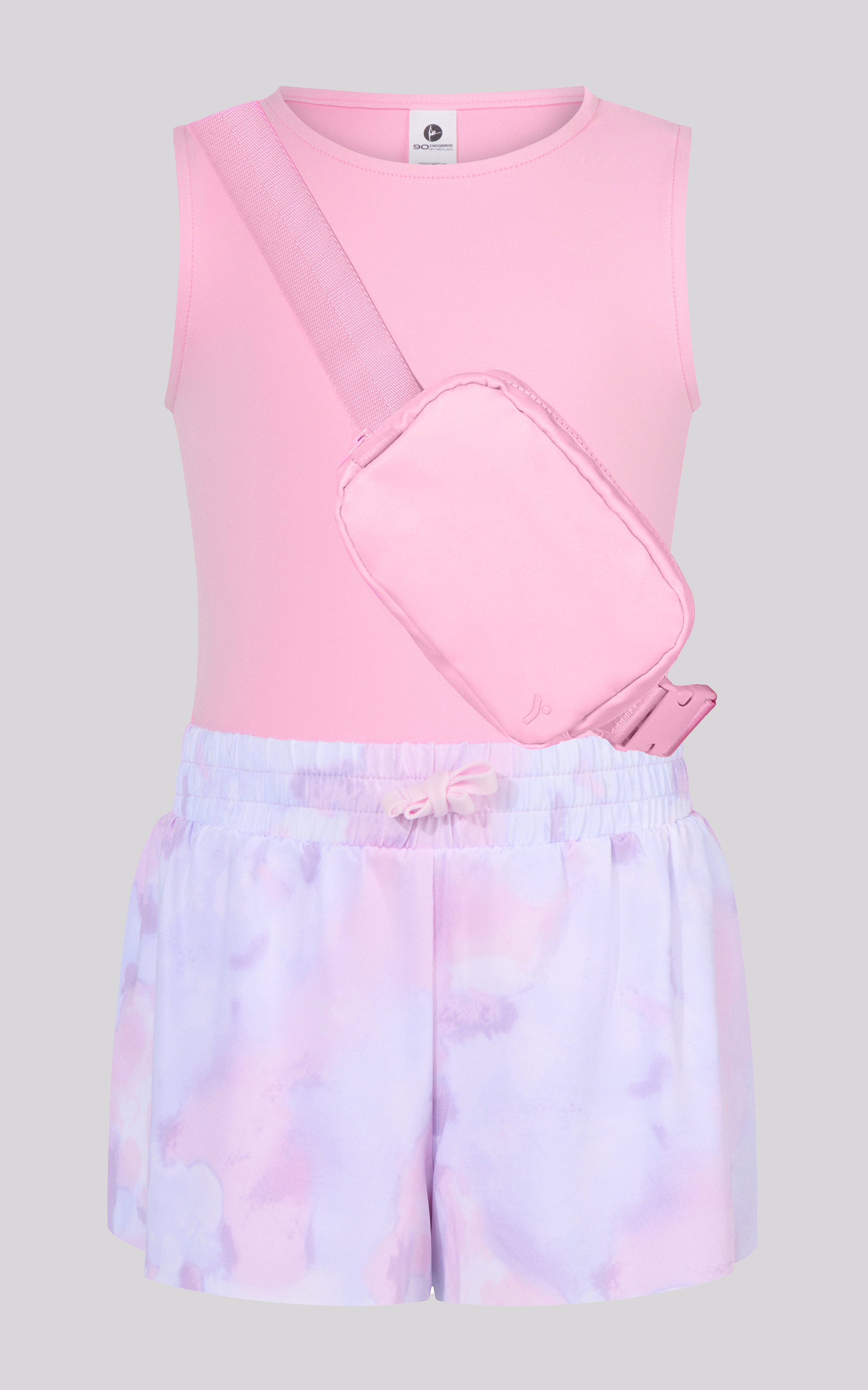Little Girls Lunatek Tank & Running Short & Fanny Pack Set - 90 Degree by Reflex