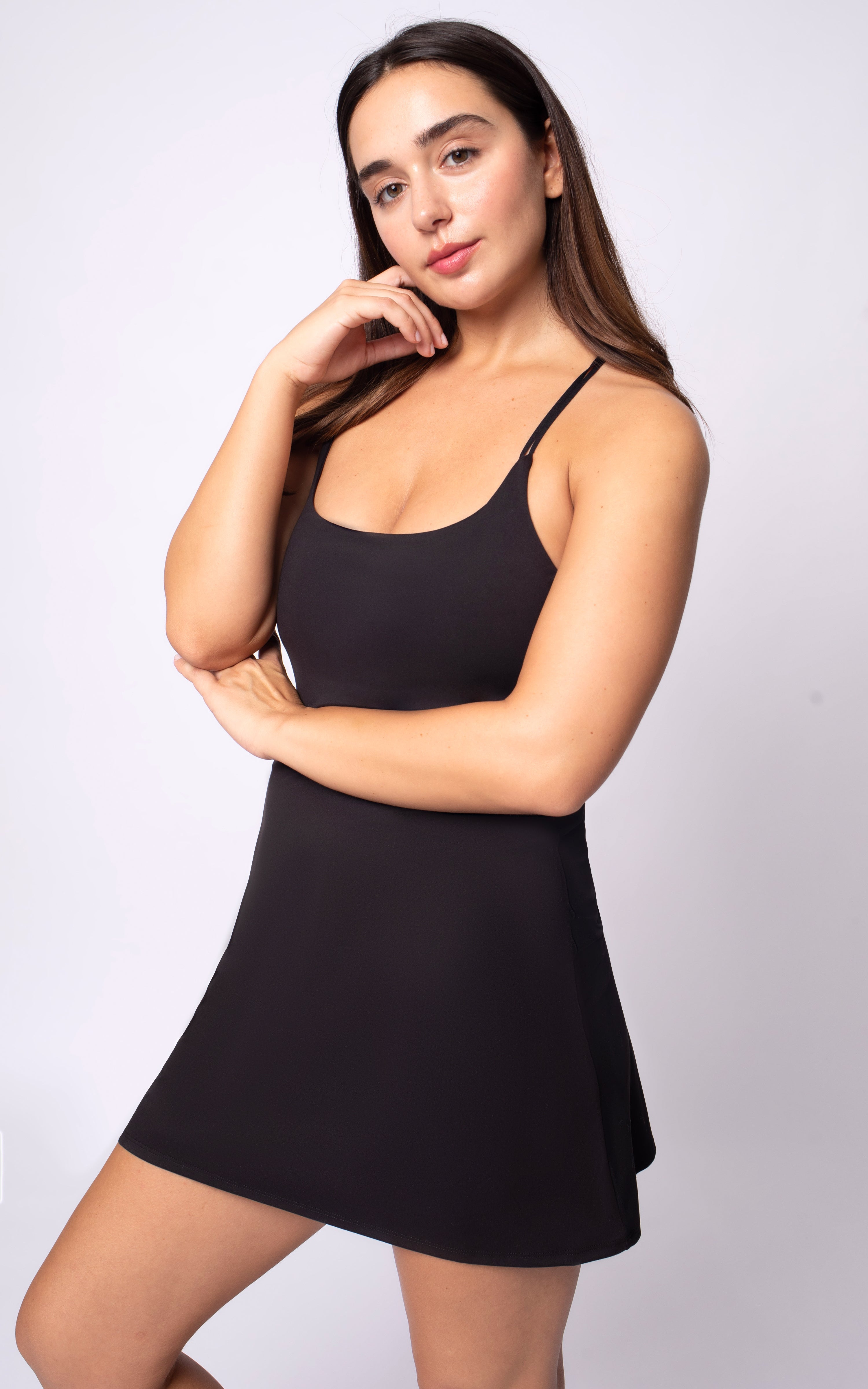 Lux  Dress with Built-In Bra and Shorts - 90 Degree by Reflex
