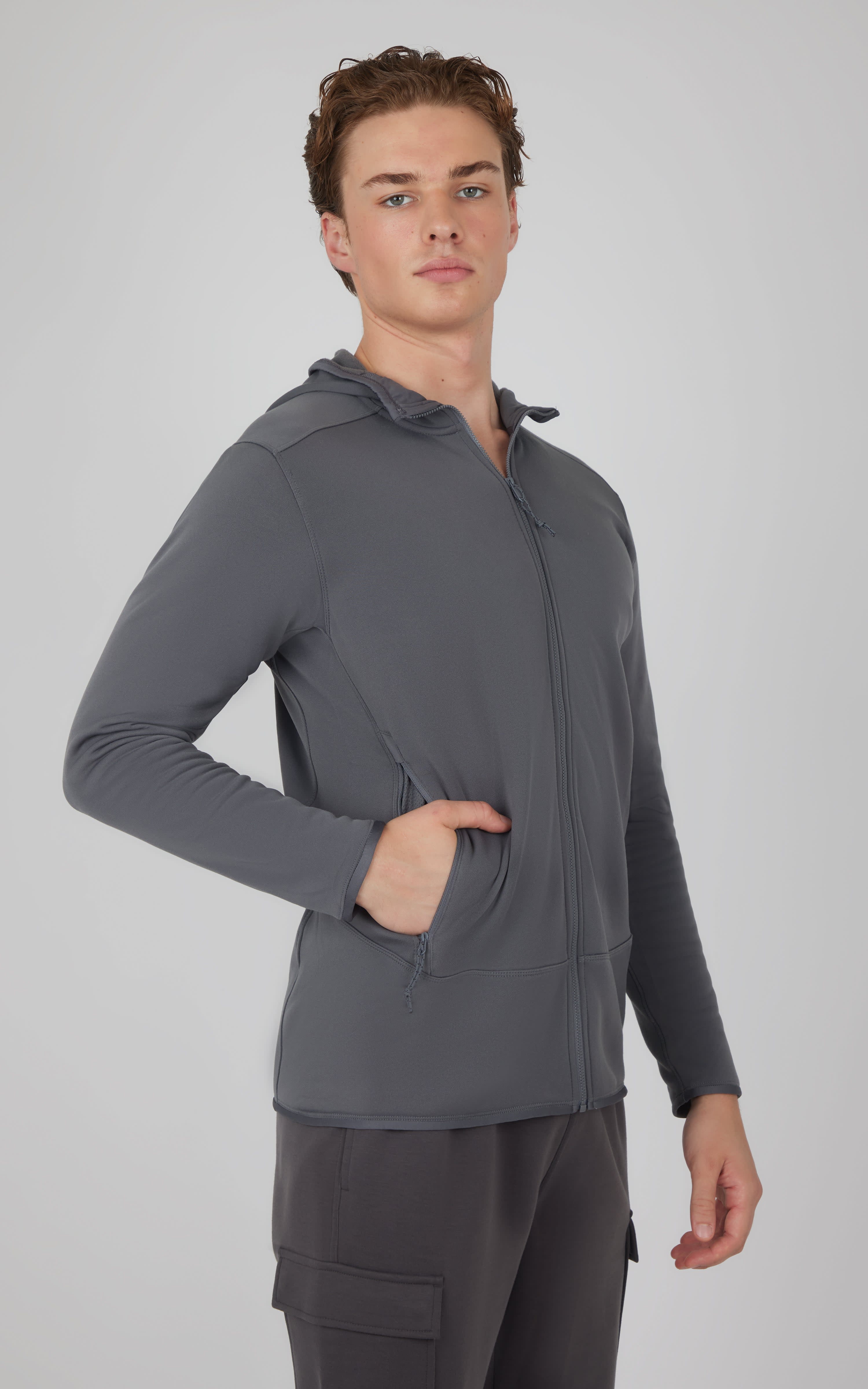 Men's Softlite Fleece Inside Hoodie Jacket - 90 Degree by Reflex