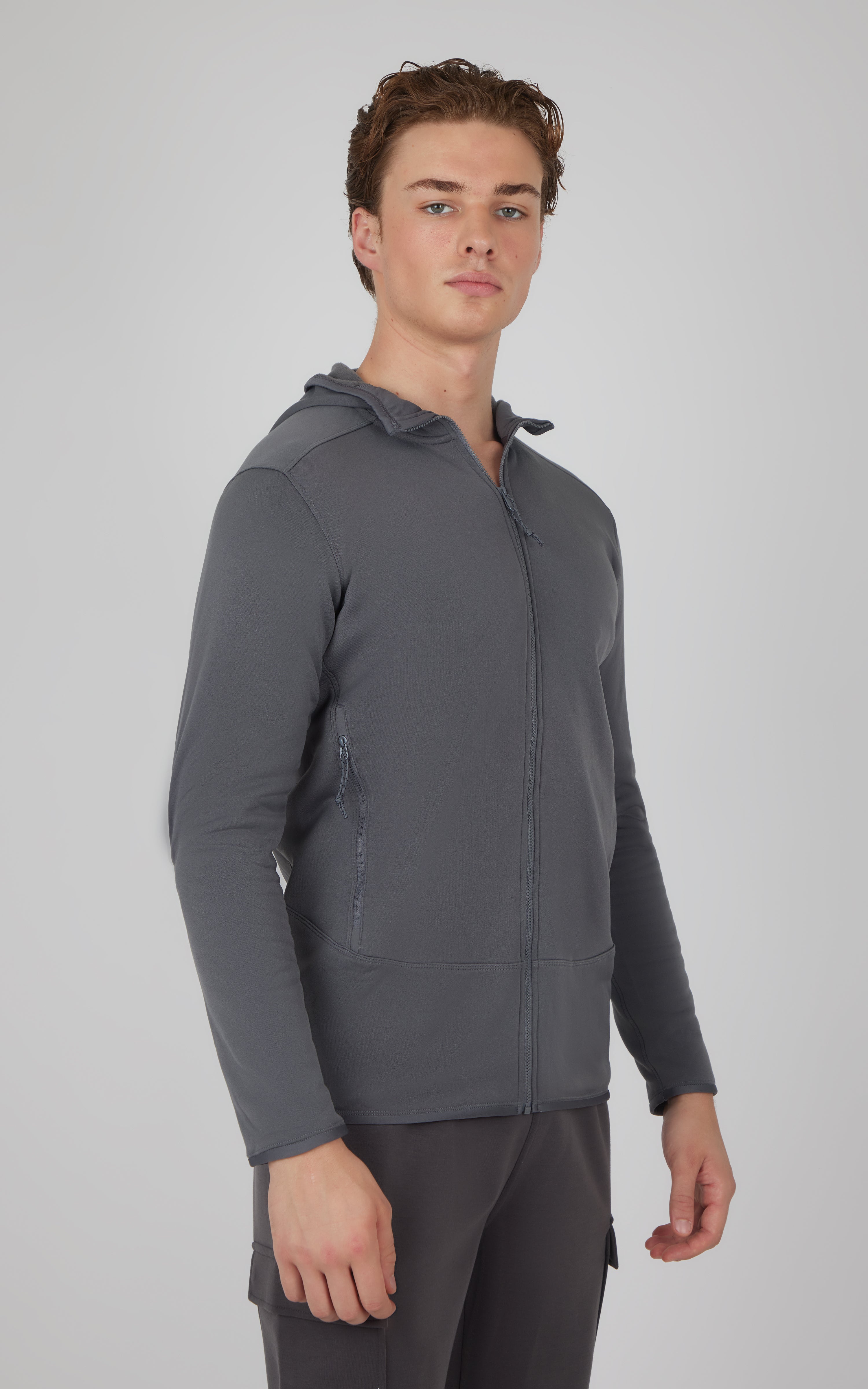 Men's Softlite Fleece Inside Hoodie Jacket - 90 Degree by Reflex