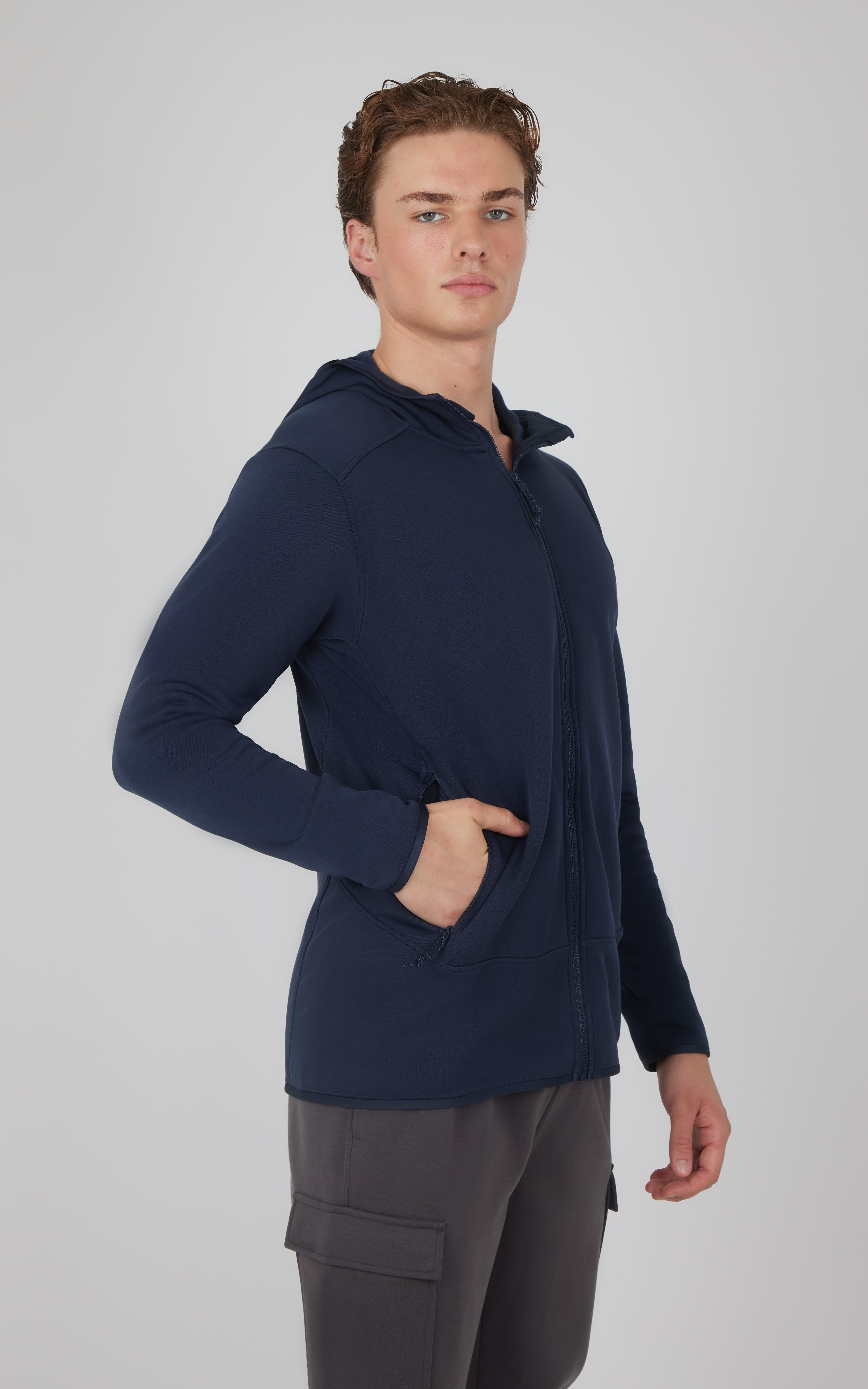 Men's Softlite Fleece Inside Hoodie Jacket - 90 Degree by Reflex