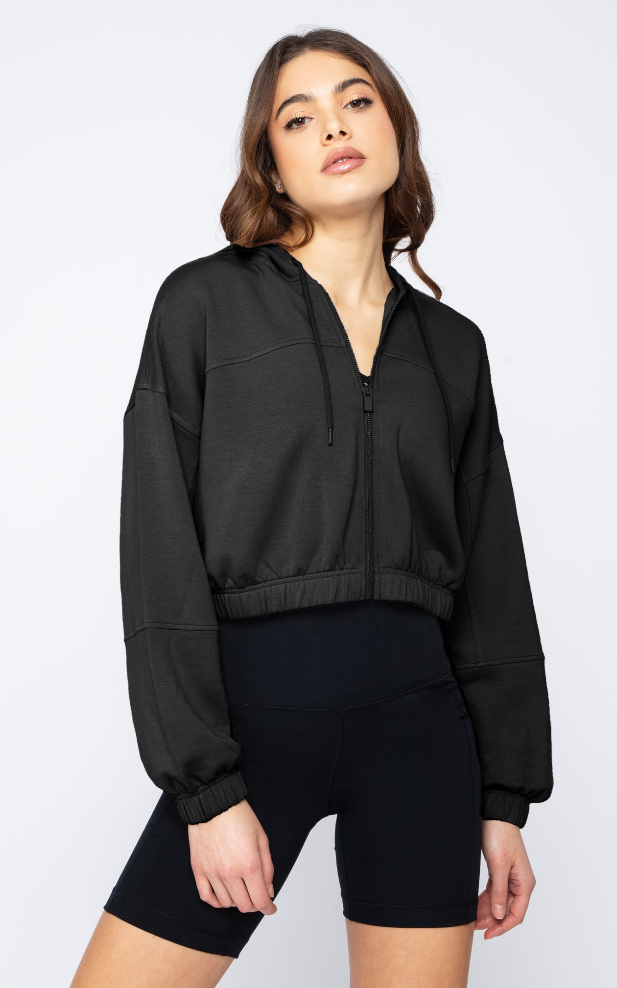 Crop Hoodie Plus Size Hoodies 6x EDIKTED Pat Appliqué Zip Front