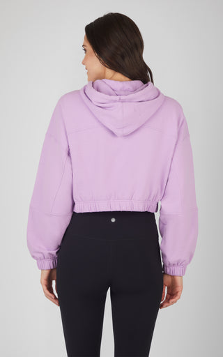 Cloud Plush  Side Pocket Cropped Hoodie