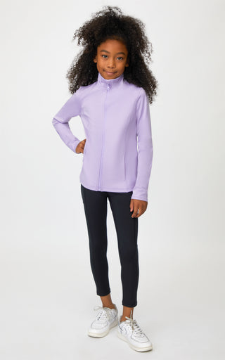 Girls Fleece Lined Side Pocket Ankle Legging