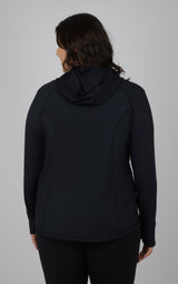 Plus Slim Fitted Full Zip Hooded Jacket